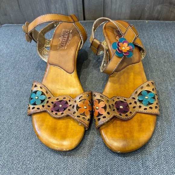 L’Artiste Sprint Step Sandal Heel Floral size 40 (9) - Picture 1 of 15